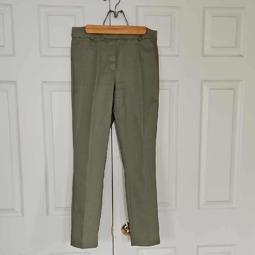 H&M Olive Green Pull-On Straight Leg Pants